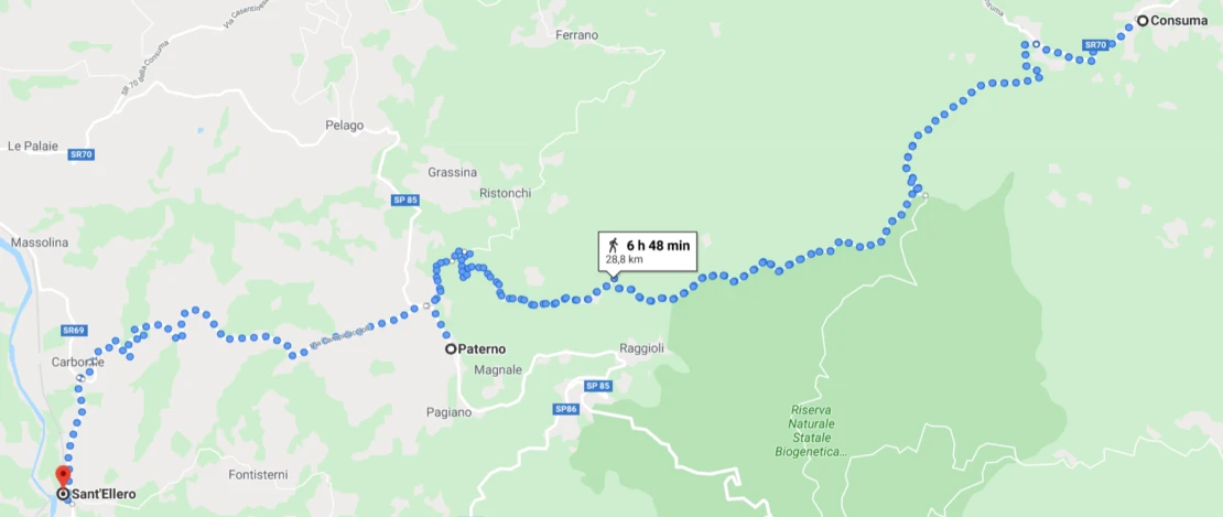 Il cammino della via di S. Francesco